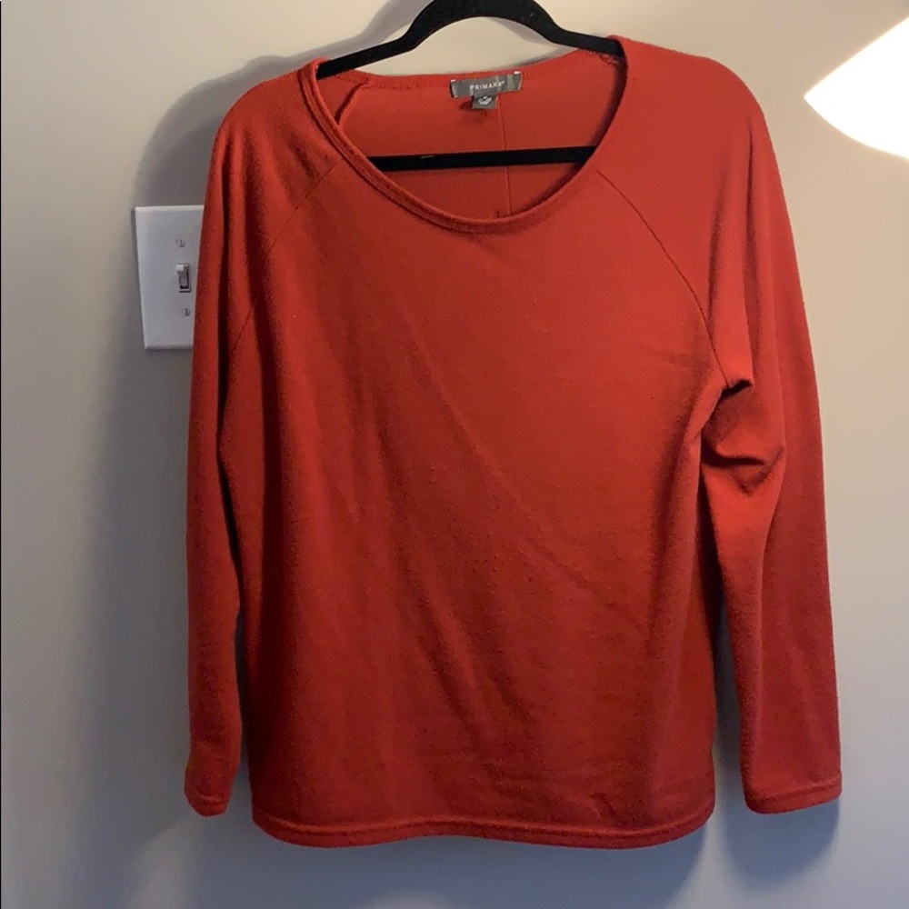 Rust Sweater with Back Buttons